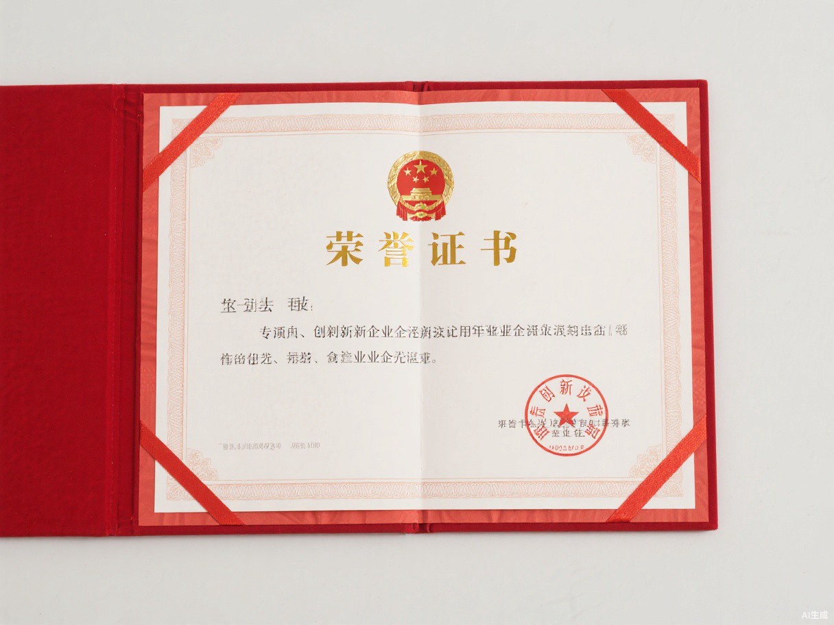 专精特新企业证书